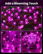 Brightown 60 LED Solar String Lights Flower Outdoor Waterproof Fairy Lights - Image 6