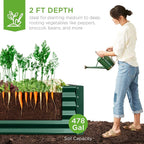 Best Choice Products 8x4x2ft Outdoor Metal Raised Garden Bed, Deep Root Planter - Image 3