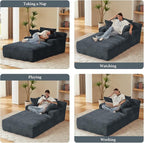 78.7" Chaise Lounge Chair Indoor, Oversized Boneless Couch Comfy Upholstered - Image 6