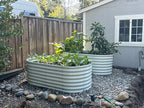 A ANLEOLIFE 4-Set 8X4X2 ft Galvanized Raised Garden Bed Kit, Oval Metal Deep - Image 2