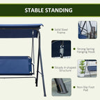 Outsunny 3-Person Porch Swing - Image 4