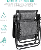 Best Choice Products 30” Wide Folding Zero Gravity Outdoor Recliner Patio - Image 9