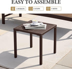 Crestlive Products Aluminum Outdoor Side Table, Pool Lounge Chair Side Table - Image 7