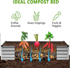 2PCS 8x4x1FT Galvanized Raised Garden Bed Kit, Vegetable Boxes-Rectangle Metal - Image 3