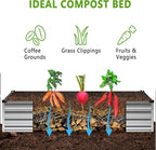 2PCS 12x4x1FT Galvanized Raised Garden Bed Kit, Vegetable Boxes-Rectangle Metal - Image 3