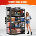 Set of 2 71"H Garage Shelving-5 Tier Garage Storage Shelves, Adjustable Heavy - Image 3