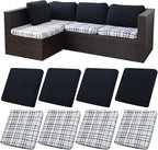 8Pcs Stretch Patio Cushion Covers, Outdoor Couch Covers Replacement, Outdoor by BIETYONE