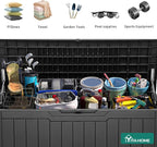 YITAHOME 100 Gallon Resin Deck Box, Weather Resistant Outdoor Storage Box - Image 5