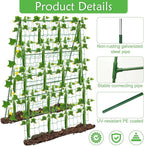 32 x 53 Inch Cucumber Trellis for Climbing Plants Outdoor A-Frame Garden - Image 3