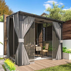 AECOJOY 8' X 8' Gazebo for Patio, Small Wall-Mounted Lean to Pergola 8x8 Gazebo - Image 3