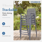 Outdoor Bar Stools Set of 2, Bar Height Chairs - Image 4