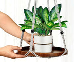 2 Pack Macrame Plant Hanger | Plant Hanger Indoor, Hanging Planter Shelf | - Image 4