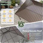 Aoxun 20x12 Gazebo Outdoor Hardtop Gazebo - Image 7