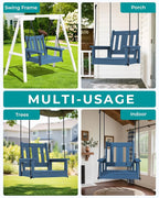SERWALL HDPE Single Porch Swing, Heavy Duty Single Person Swing Chair - Image 7