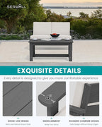 SERWALL HDPE Outdoor Patio Loveseat - Image 3