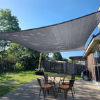 SUNLAX Sun Shade Sail 12' x 12' Dark Grey Rectangle Canopy Sail Shade Cover UV by SUNLAX