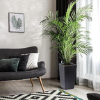 GarveeLife 16 in Tall Planters Set of 2, Outdoor＆Indoor Black Planter Pots - Image 9
