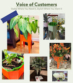 Planter with Stand, Metal 2 in 1 Portable Planter with Grow Bags & Handle - Image 6