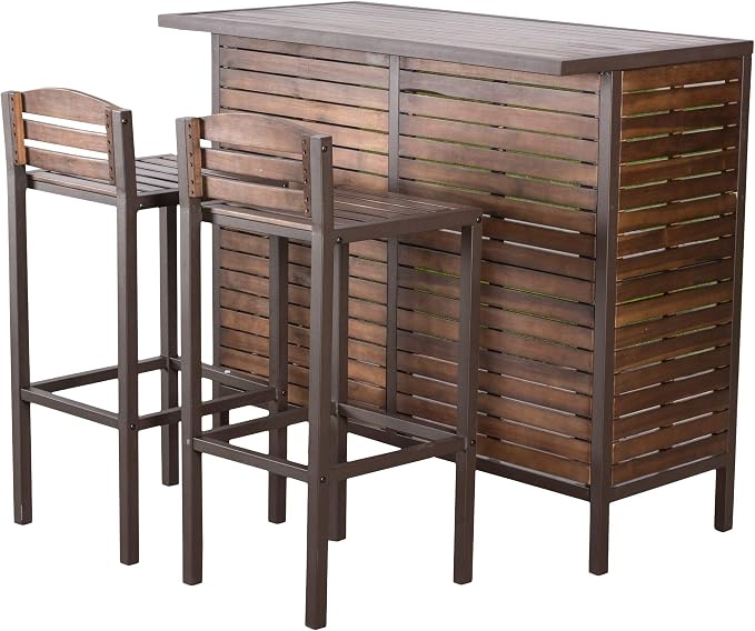 Christopher Knight Home Leni Indoor Acacia Bar Set by ChristopherKnightHome