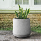 Kante 15.3" Dia Round Concrete Planter, Outdoor Indoor Large Plant Pots - Image 4