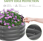 2-Pack 2x1ft Galvanized Raised Garden Bed, Outdoor Planter Bed, Metal Planter - Image 4