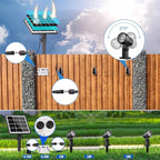 MEIHUA Solar Spot Lights Outdoor, 3 in 1 Landscape Spotlights 2700K Warm White - Image 2