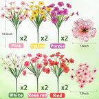 MACTING 12 Bundles Artificial Spring Flowers - Image 5