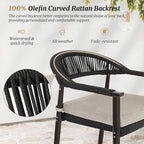 Bar Stools Set of 4, 24.8'' Aluminum Outdoor Bar Stool - Image 3