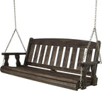 Amish Casual Heavy Duty Mission Treated Porch Swing, Dark Walnut Stain by AmishCasual