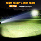 Rechargeable Spotlight, 99000 Lumens Bright LED Spotlight Flashlight, Long - Image 2