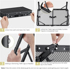 Anbte Folding Grill Table, Aluminum Camping Table Adjustable Height Max 27.5" - Image 9