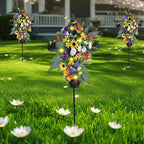 Solar Flower Cross Garden Stake Lights - Image 8