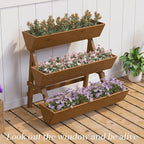 3-Tiers Wooden Raised Garden Bed, Wood Planter Box - Image 3