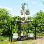Plant Stand Indoor Outdoor, Heavy Duty Metal Waterproof 6 Tiered Plant Shelf - Image 8