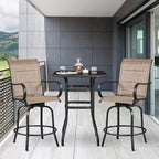 Yaheetech 6 Piece Patio Swivel Bar Stools Texteline Bistro Chairs - Image 4