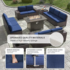 Kullavik 13PCS Outdoor Patio Furniture Set - Image 4