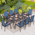 PHI VILLA 9 PCS Patio Dining Set, Aluminum Outdoor Furniture, Patio Table and by PHIVILLAThepioneerofcomfortablehouseholdsupplies