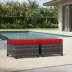 Joyside Outdoor Ottoman Set of 2, Patio Large Ottoman Foot Rest - Image 2