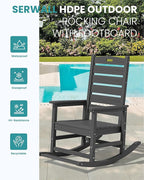SERWALL Outdoor Rocking Chair, Oversized Rocking Chair - Image 4