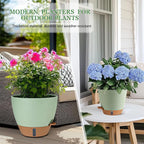 Self Watering Pots for Inoor Ourdoor Plants 10/9/8/7/6.5 Inch Plastic Planters - Image 9