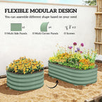 Outsunny 3.5' x 2' x 1' Galvanized Raised Garden Bed Kit, Outdoor Metal - Image 3