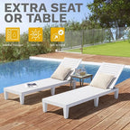 DWVO Outdoor Chaise Lounge, Pool Lounge Chair Set of 4 w/ 5-Level Backrest - Image 6