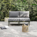 Sundale Outdoor 3 Pieces Patio Furniture Set, Metal Outdoor Sectional Sofa - Image 9