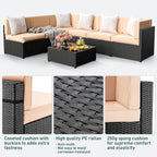 Pamapic 7 Pieces Outdoor Sectional Furniture，Wicker Patio sectional Furniture - Image 6