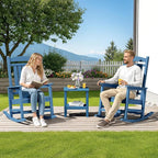 SERWALL Rocking Chairs Set of 2, HDPE Outdoor Rocking Chair, All-Weather Porch - Image 2
