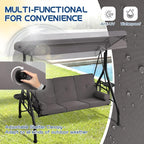 Patio Porch Swings with Adjustable Canopy - Image 6
