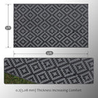 SAND MINE Waterproof Outdoor Rug 8x8 ft, Plastic Reversible Rug, Modern Area Rug - Image 2