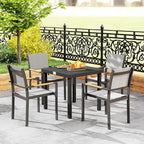 Outsunny Outdoor Dining Table for 4 Person, Square Patio Table, Aluminum Metal - Image 9