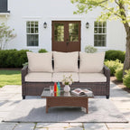 Rattan Outdoor Sofa 3-Seater - Image 4