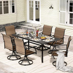 LEVELEVE 7 Piece Outdoor Patio Dining Set by Enjoyyourlife